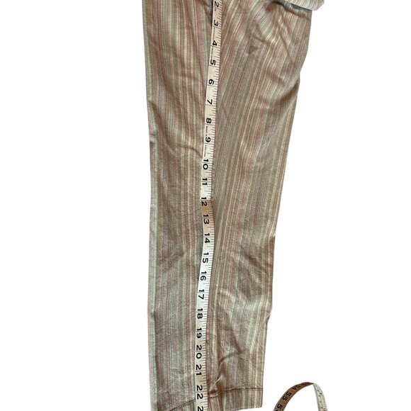 Women's Rafaella Ankle Length Multicolored Striped Pants Size 8 - Picture 5 of 7